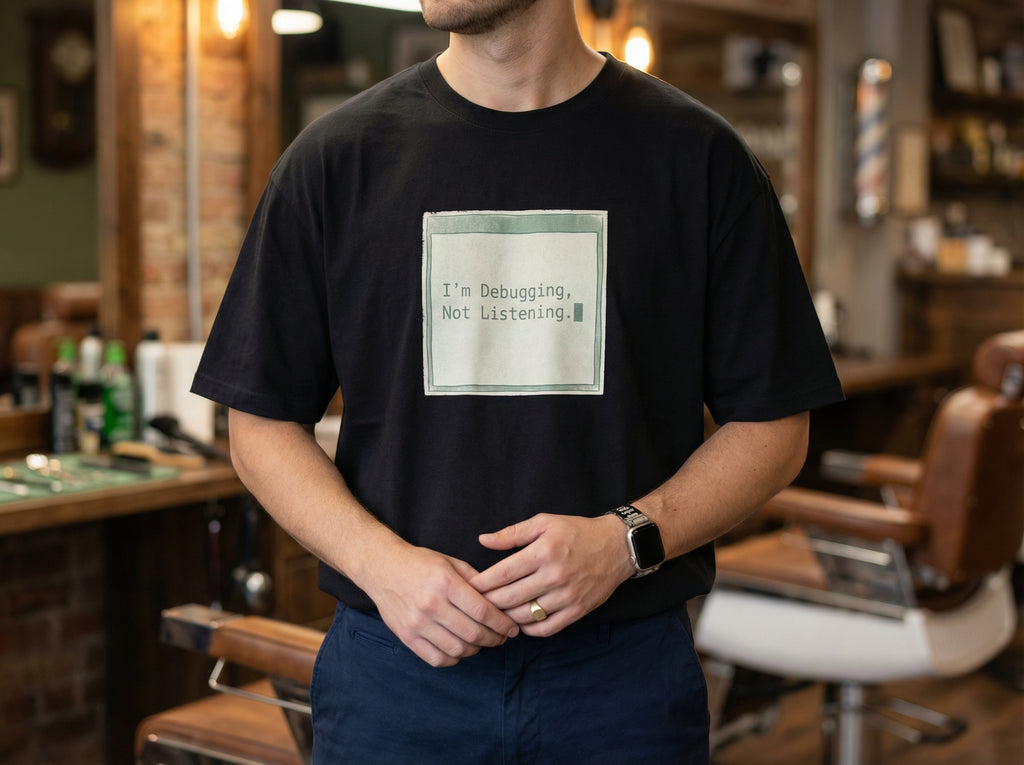 Model wearing the shirt