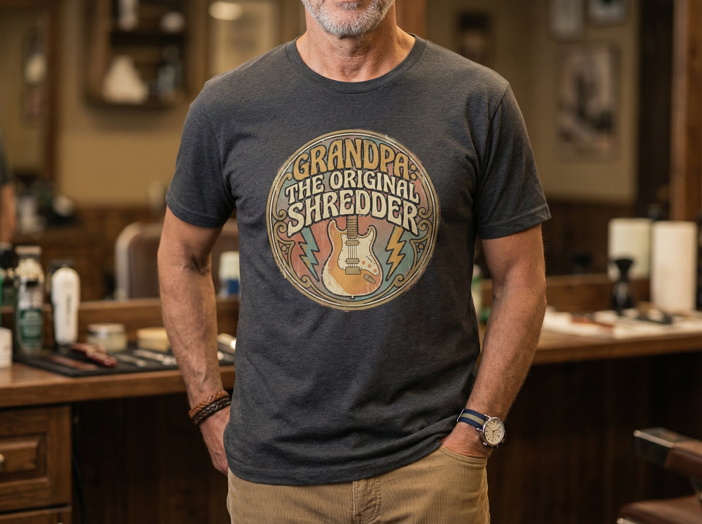 Model wearing the shirt