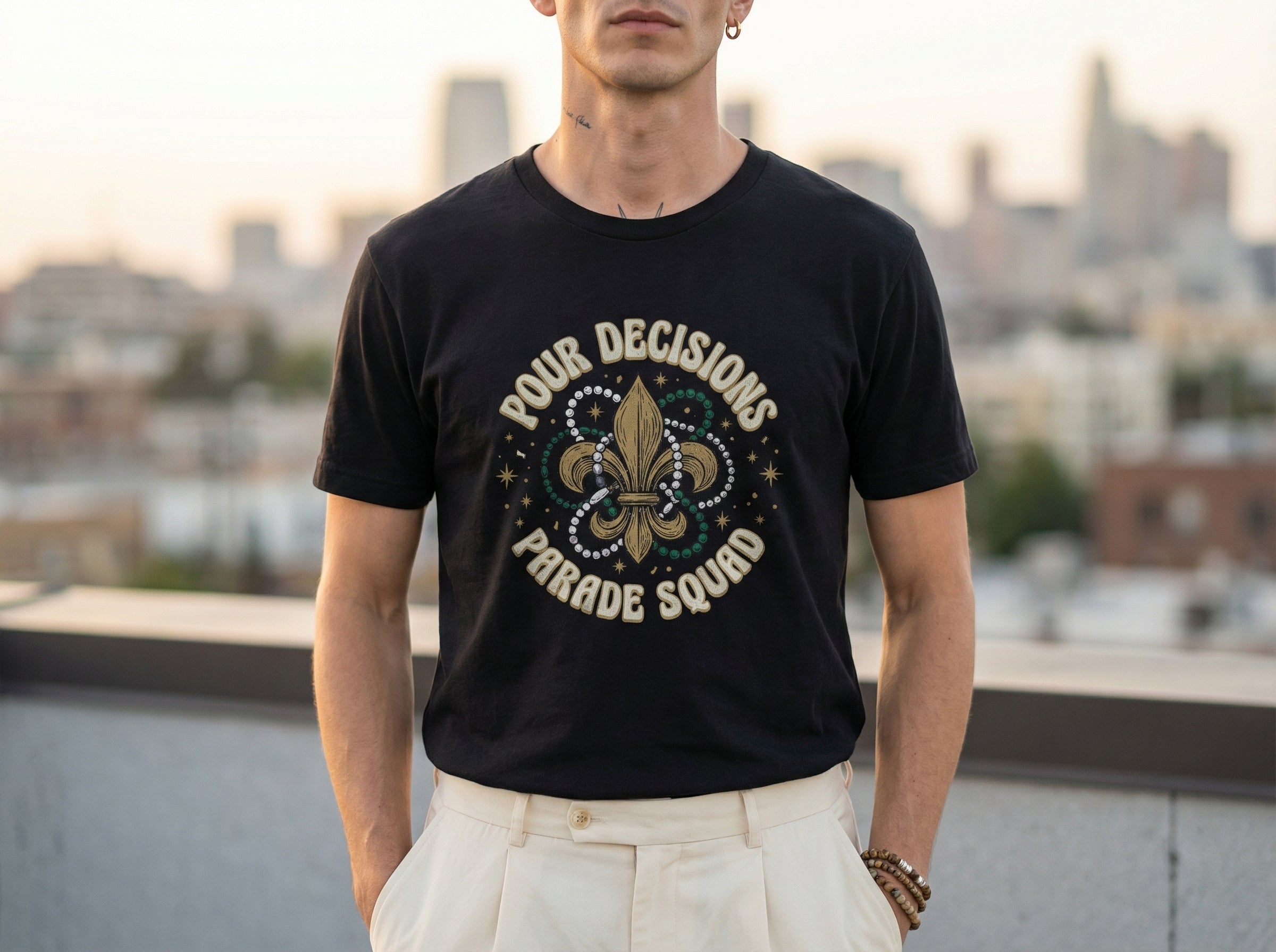 Model wearing the shirt