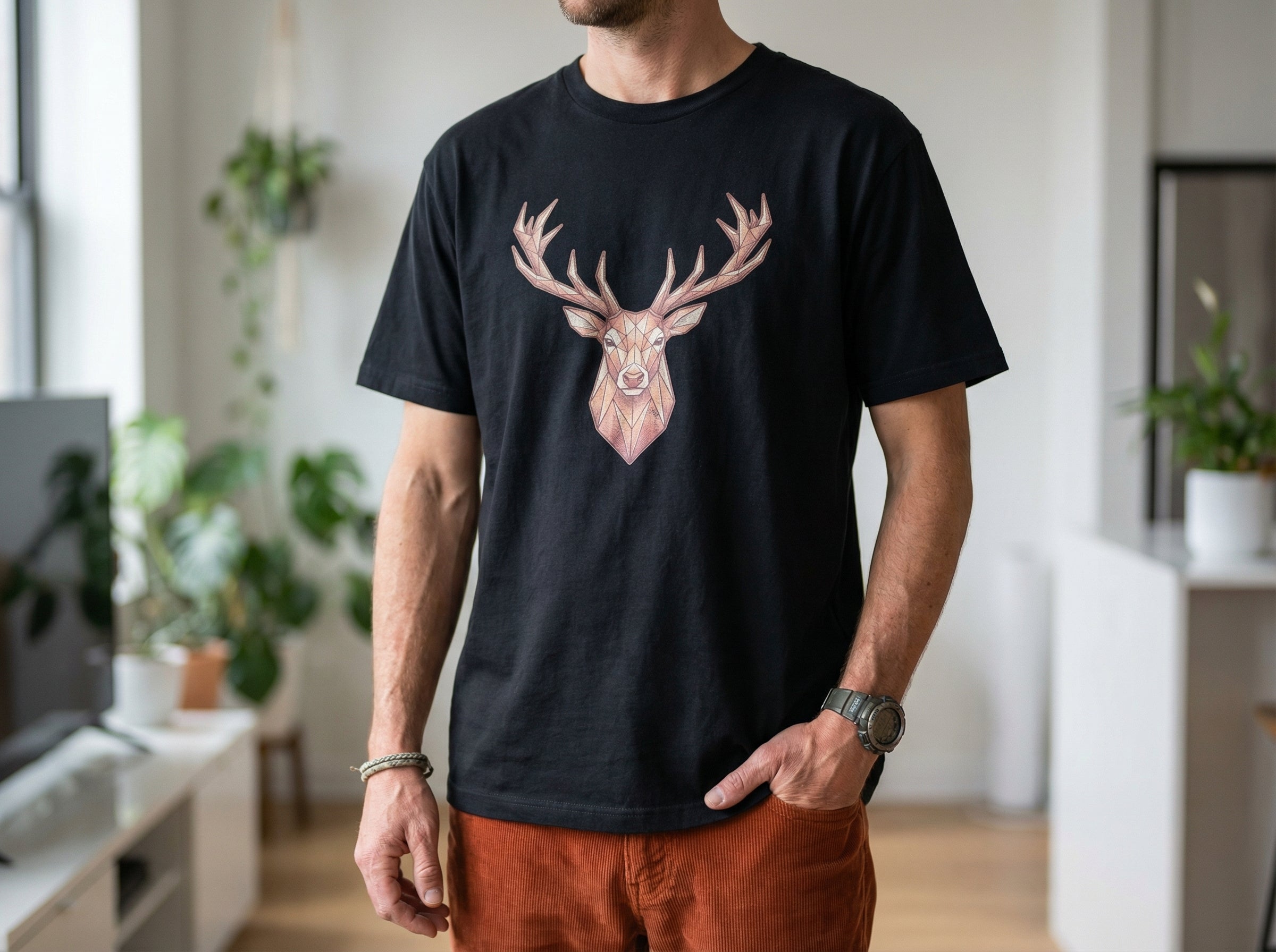 Model wearing the shirt