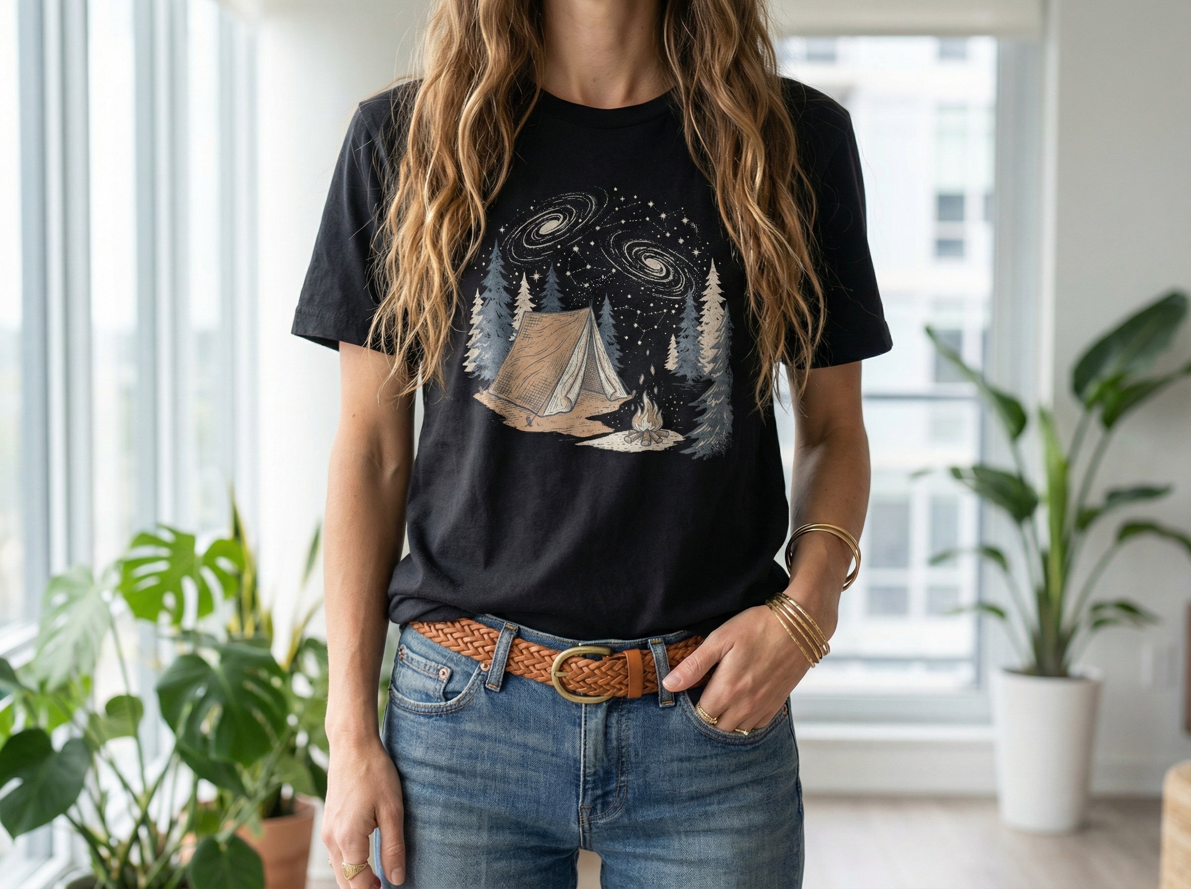 Model wearing the shirt