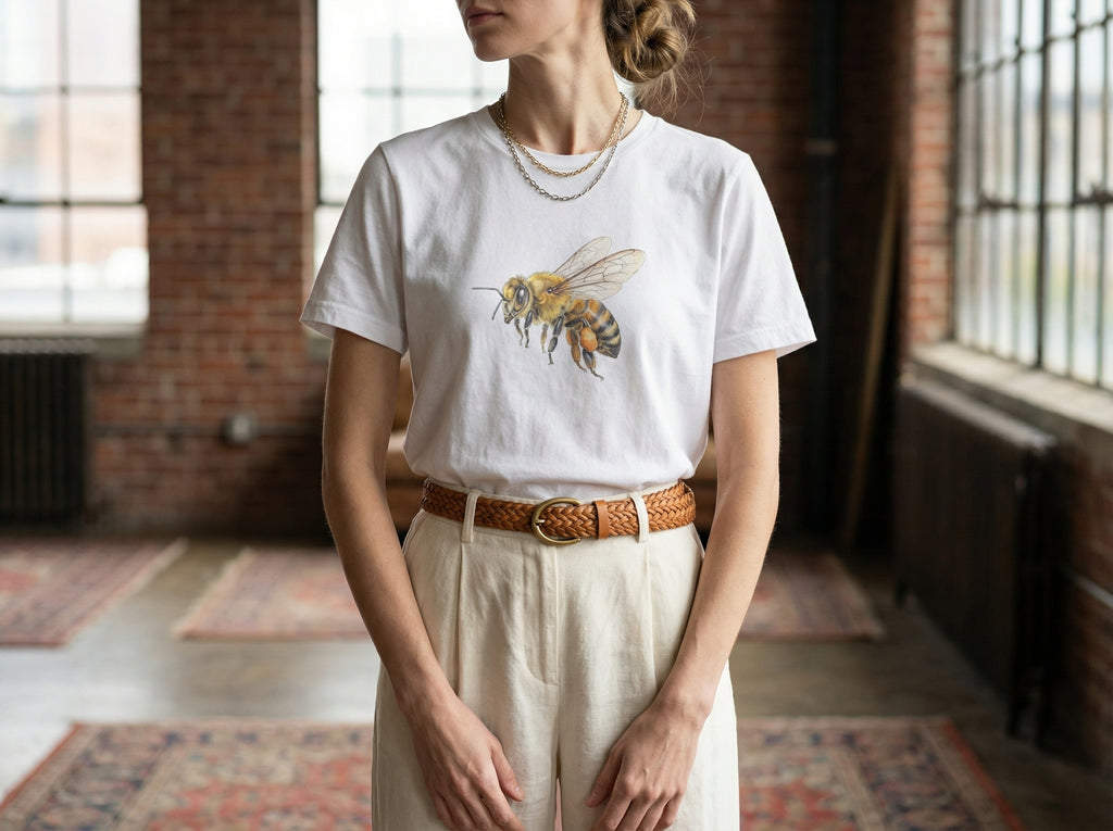 Model wearing the shirt