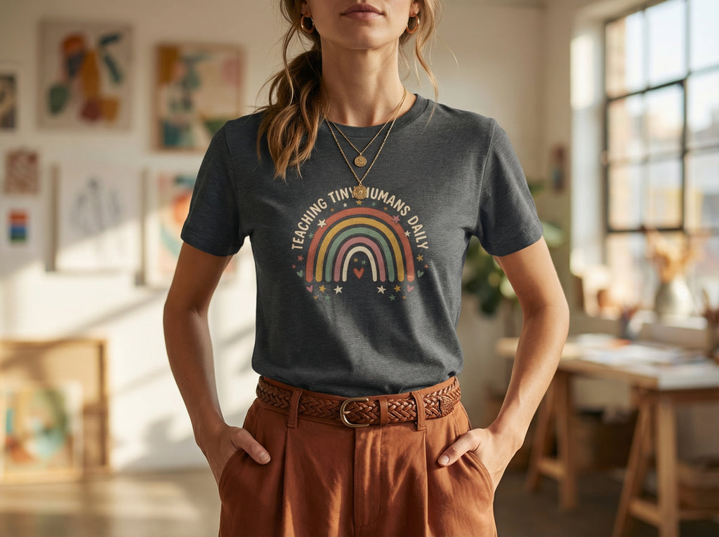 Model wearing the shirt