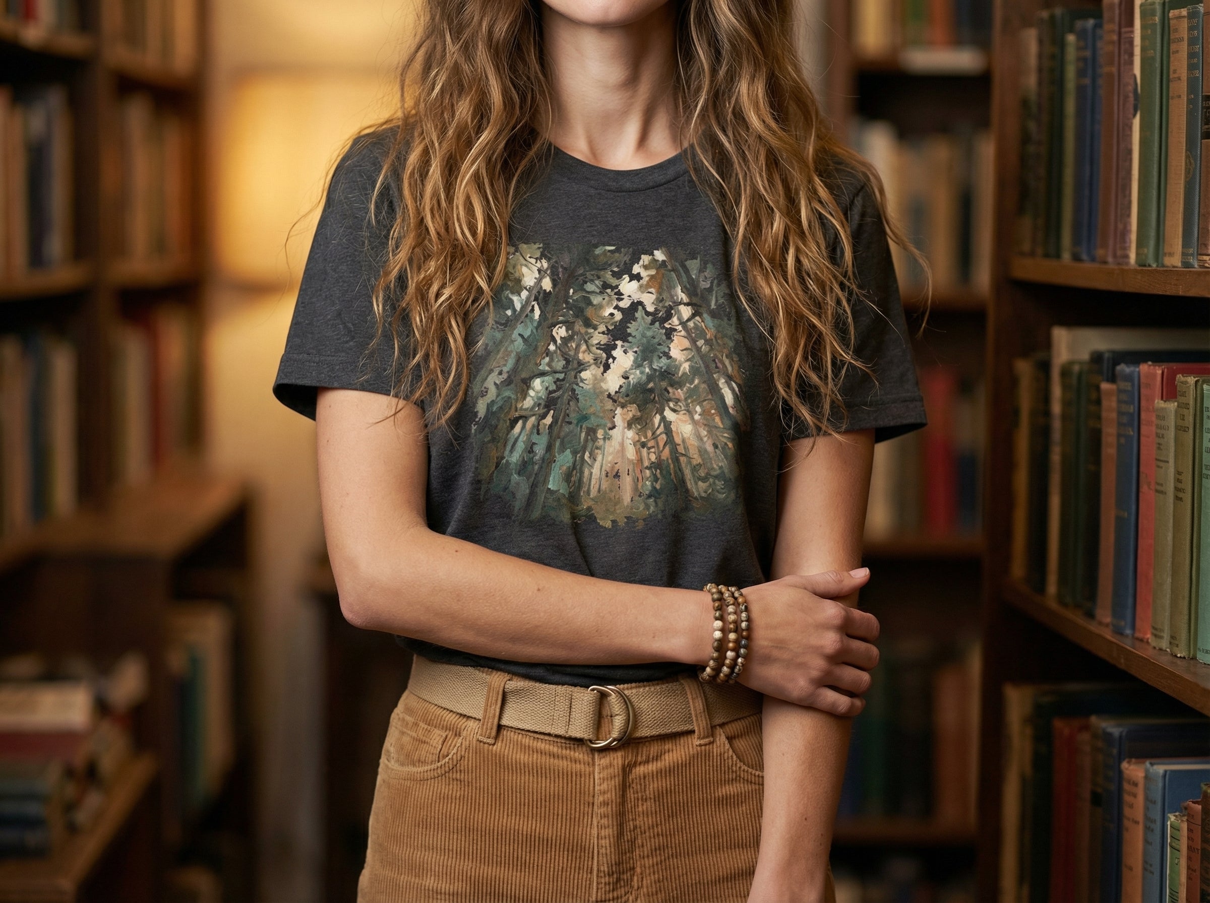 Model wearing the shirt