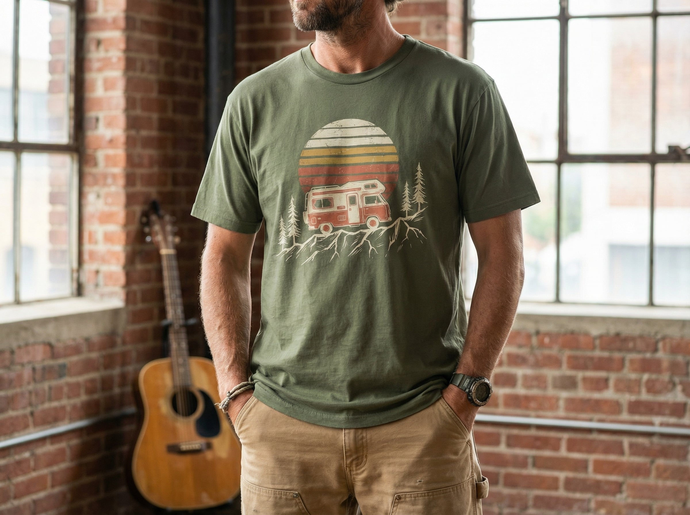 Model wearing the shirt