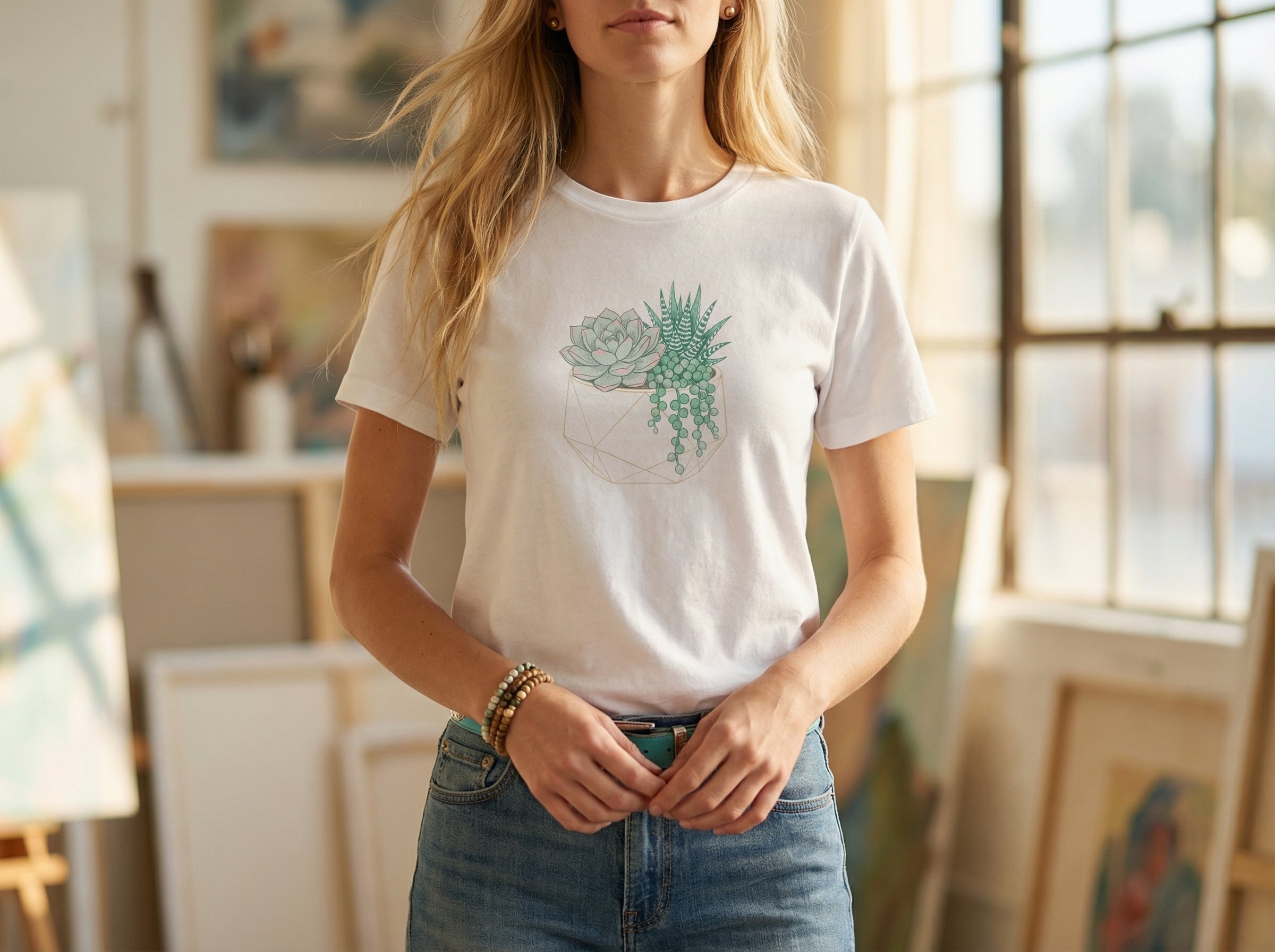 Model wearing the shirt