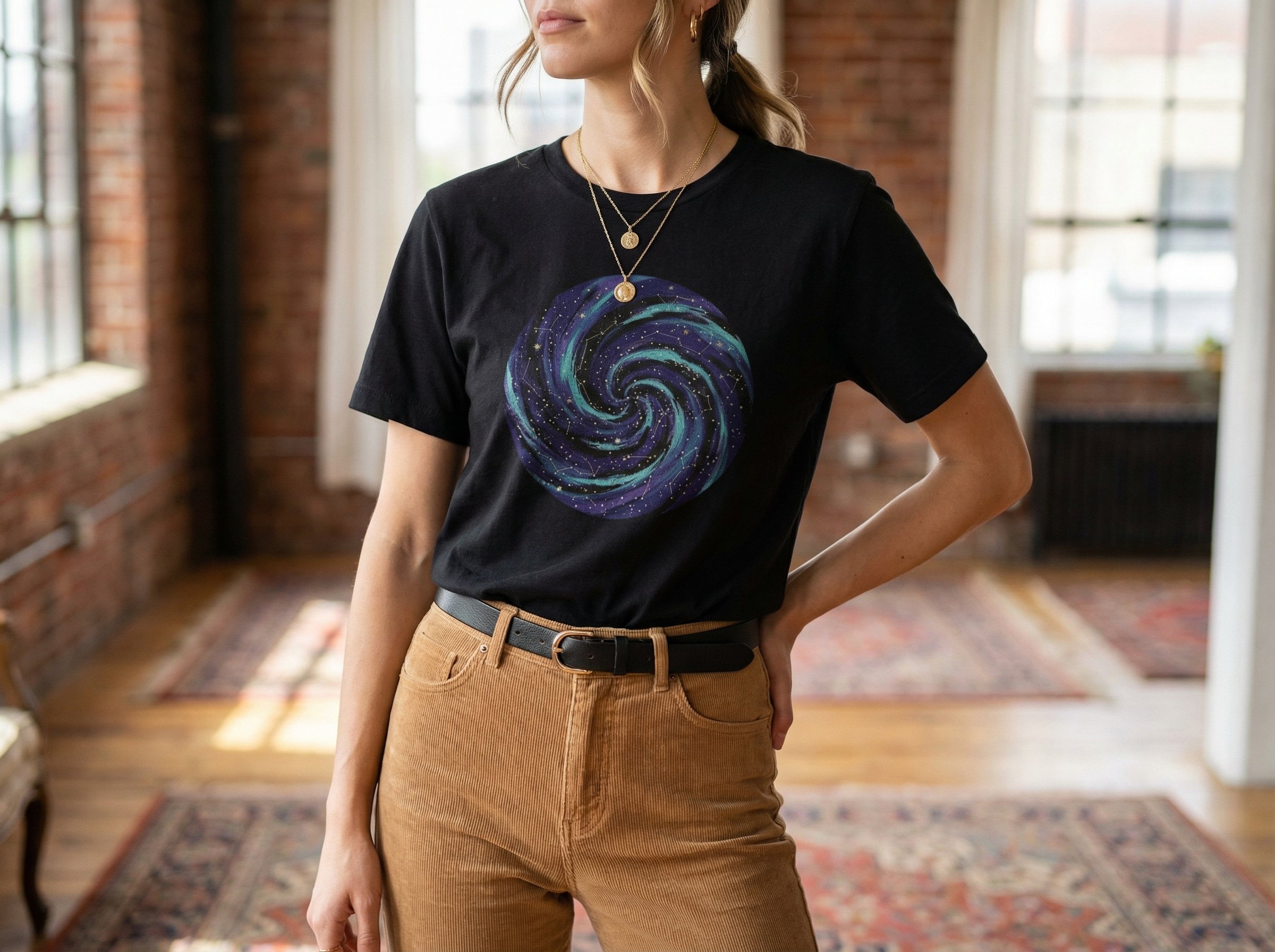 Model wearing the shirt