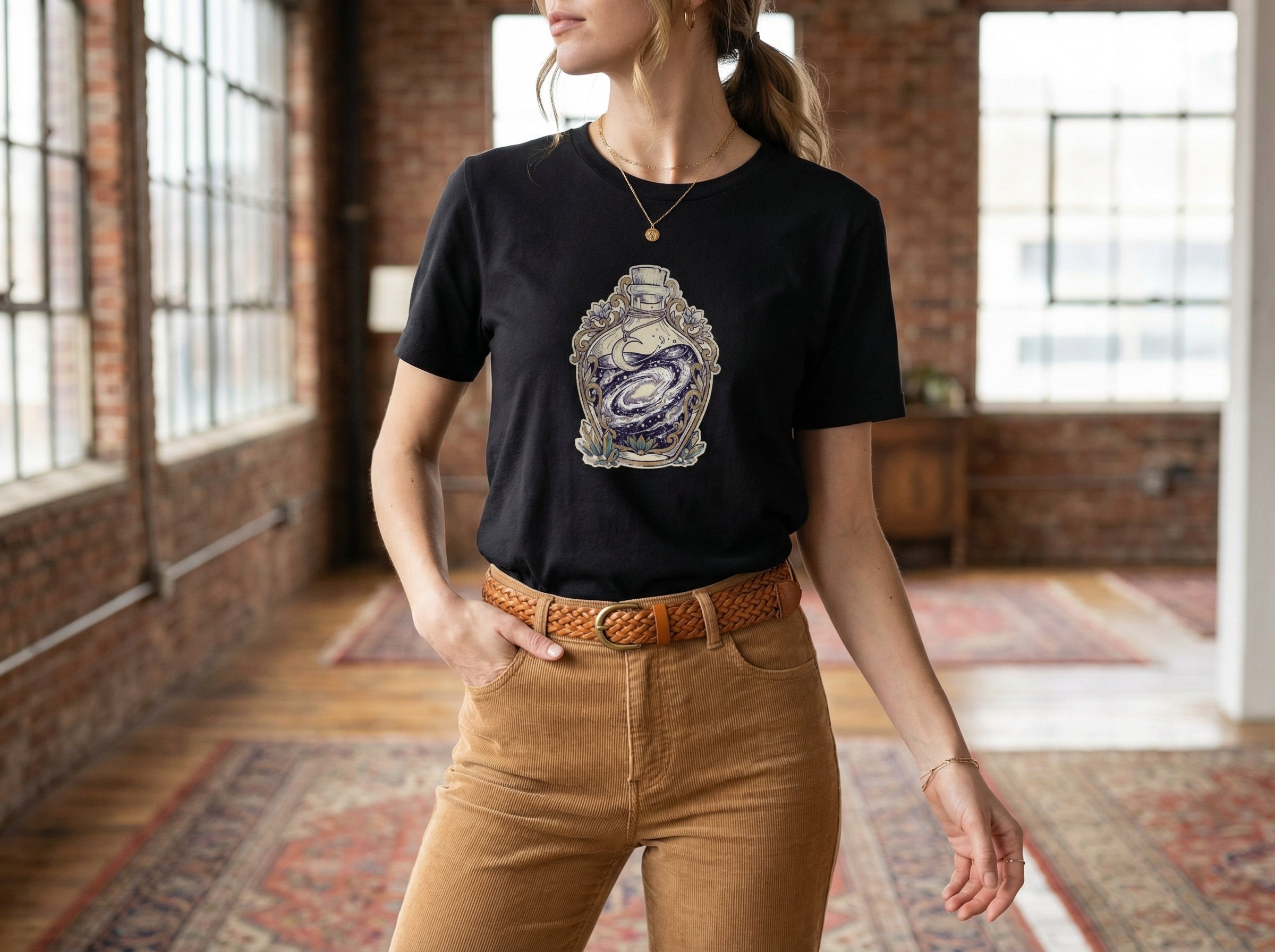 Model wearing the shirt