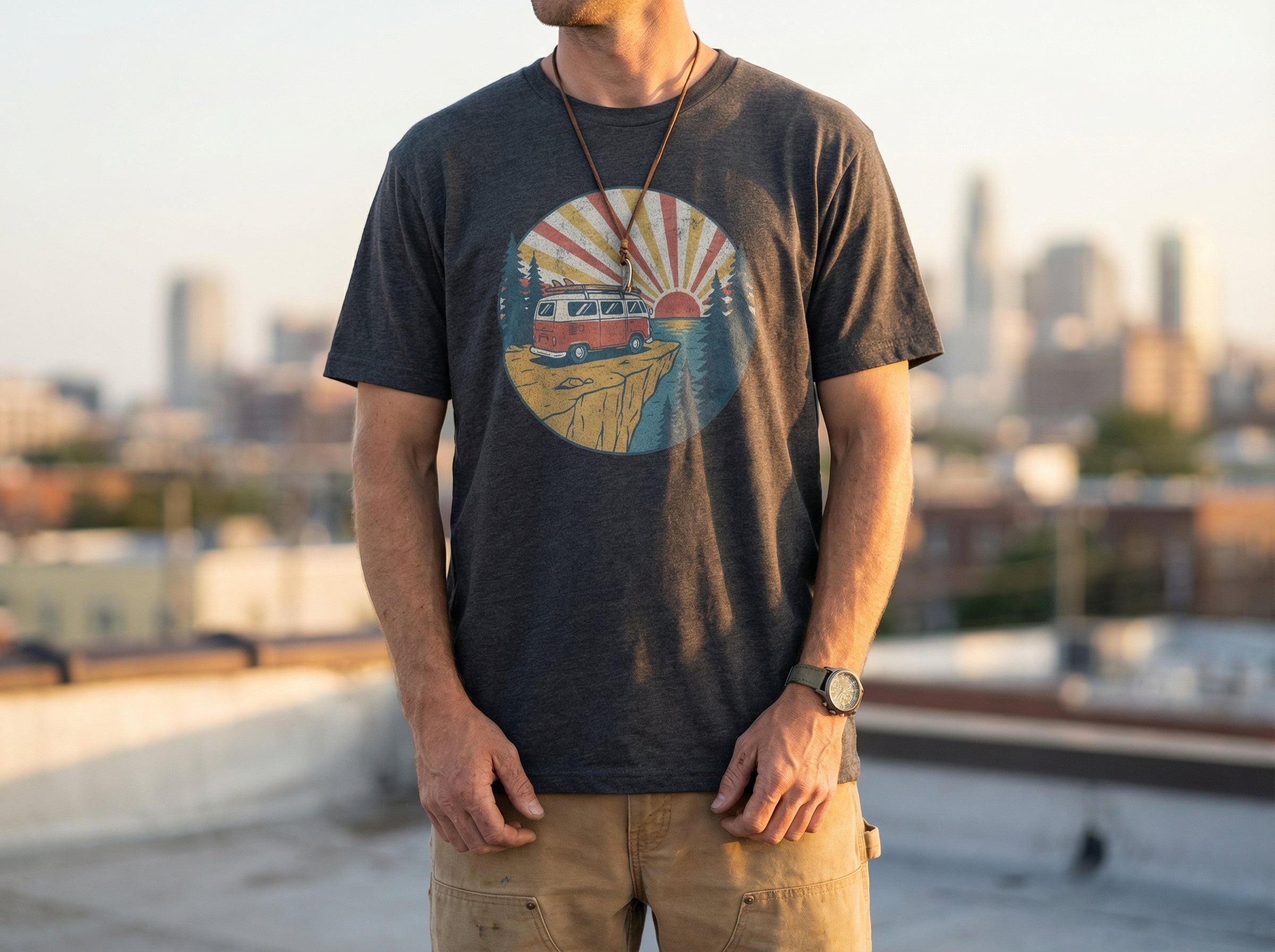 Model wearing the shirt