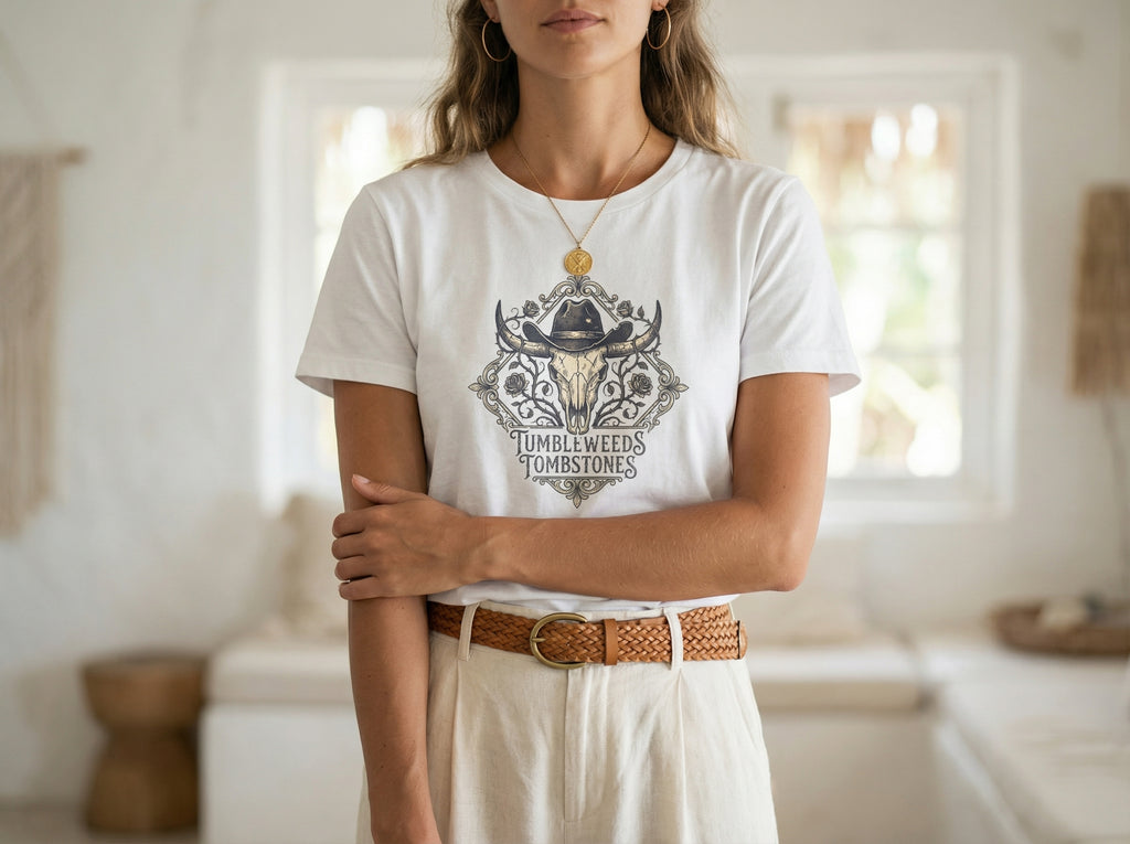 Model wearing the shirt