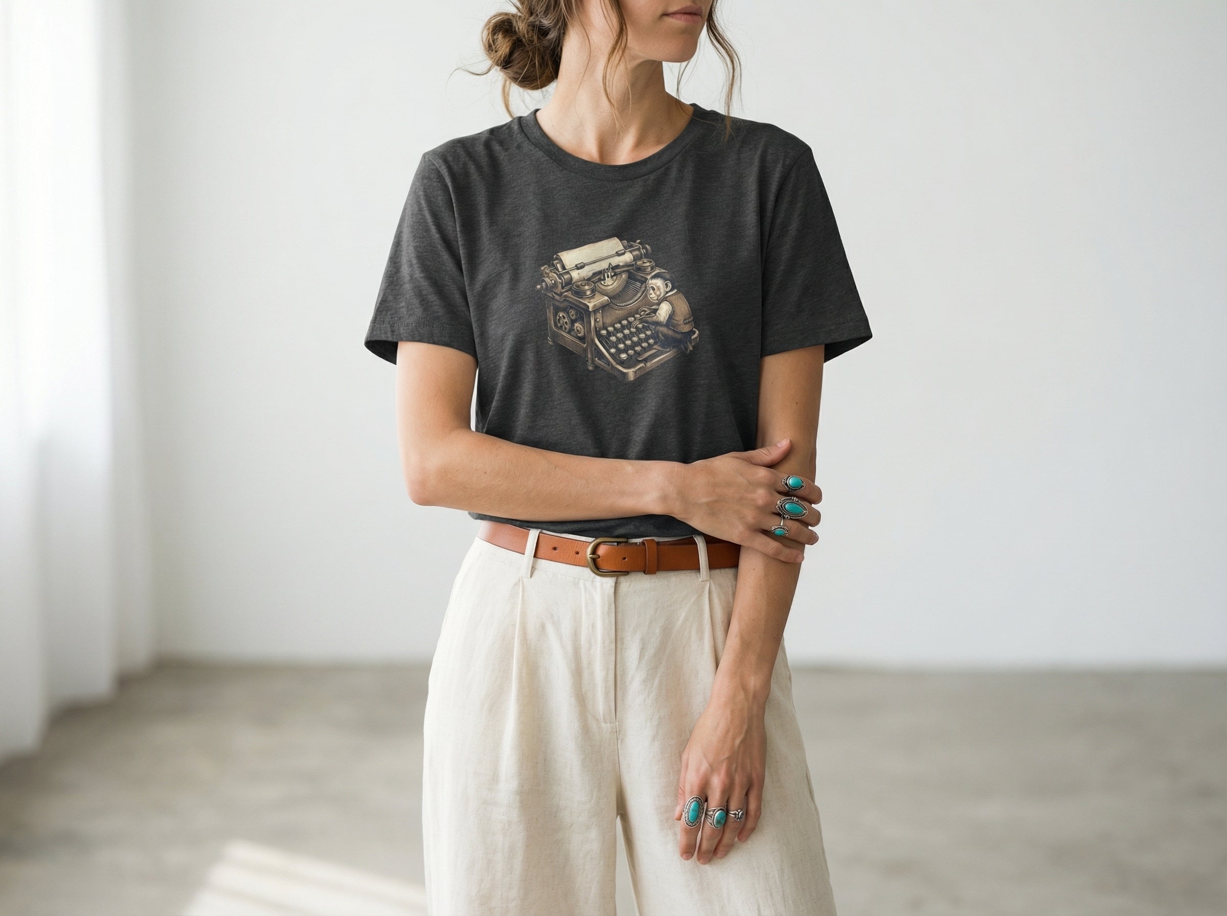 Model wearing the shirt