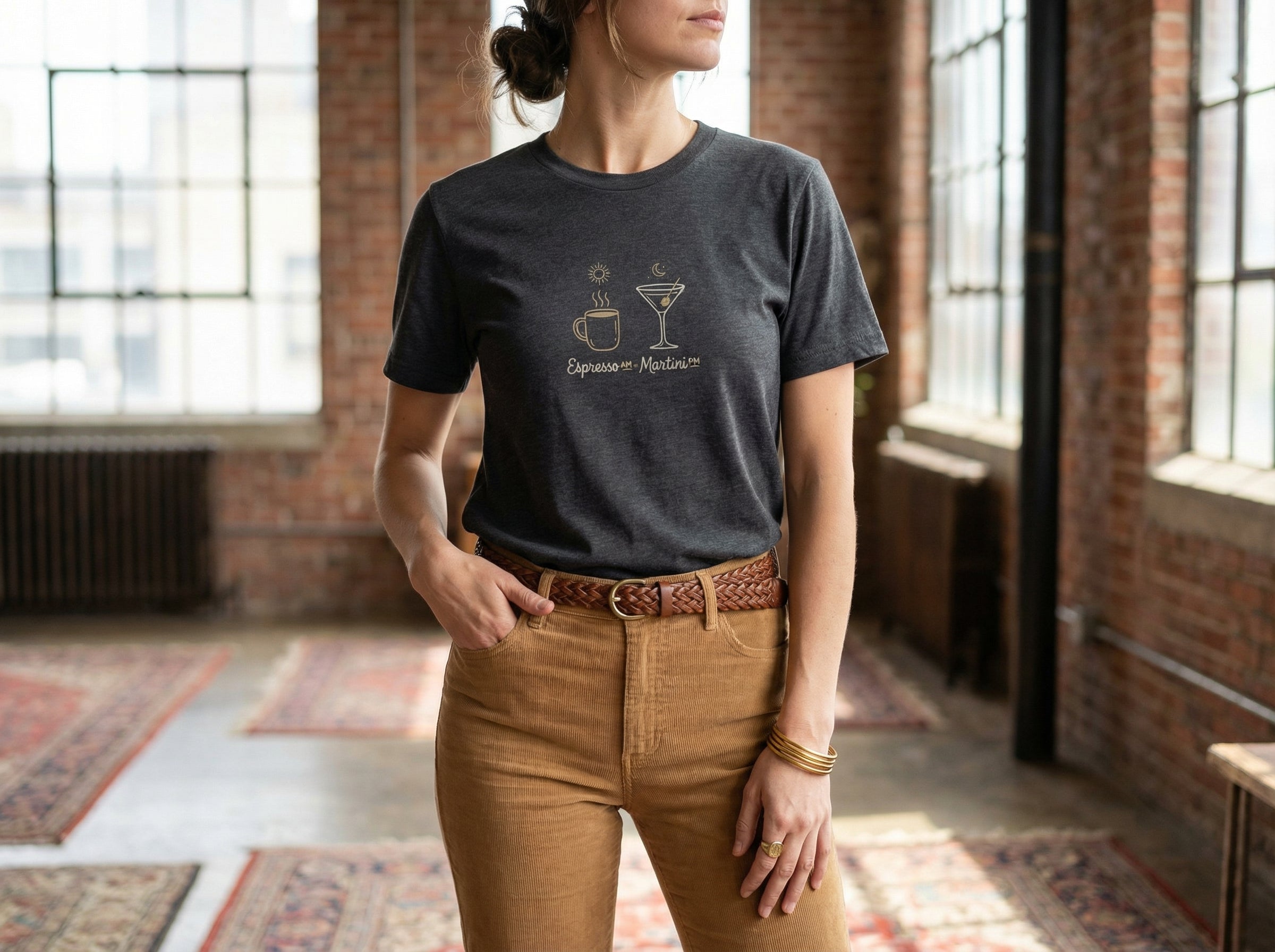 Model wearing the shirt