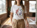Model wearing the shirt