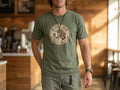 Model wearing the shirt