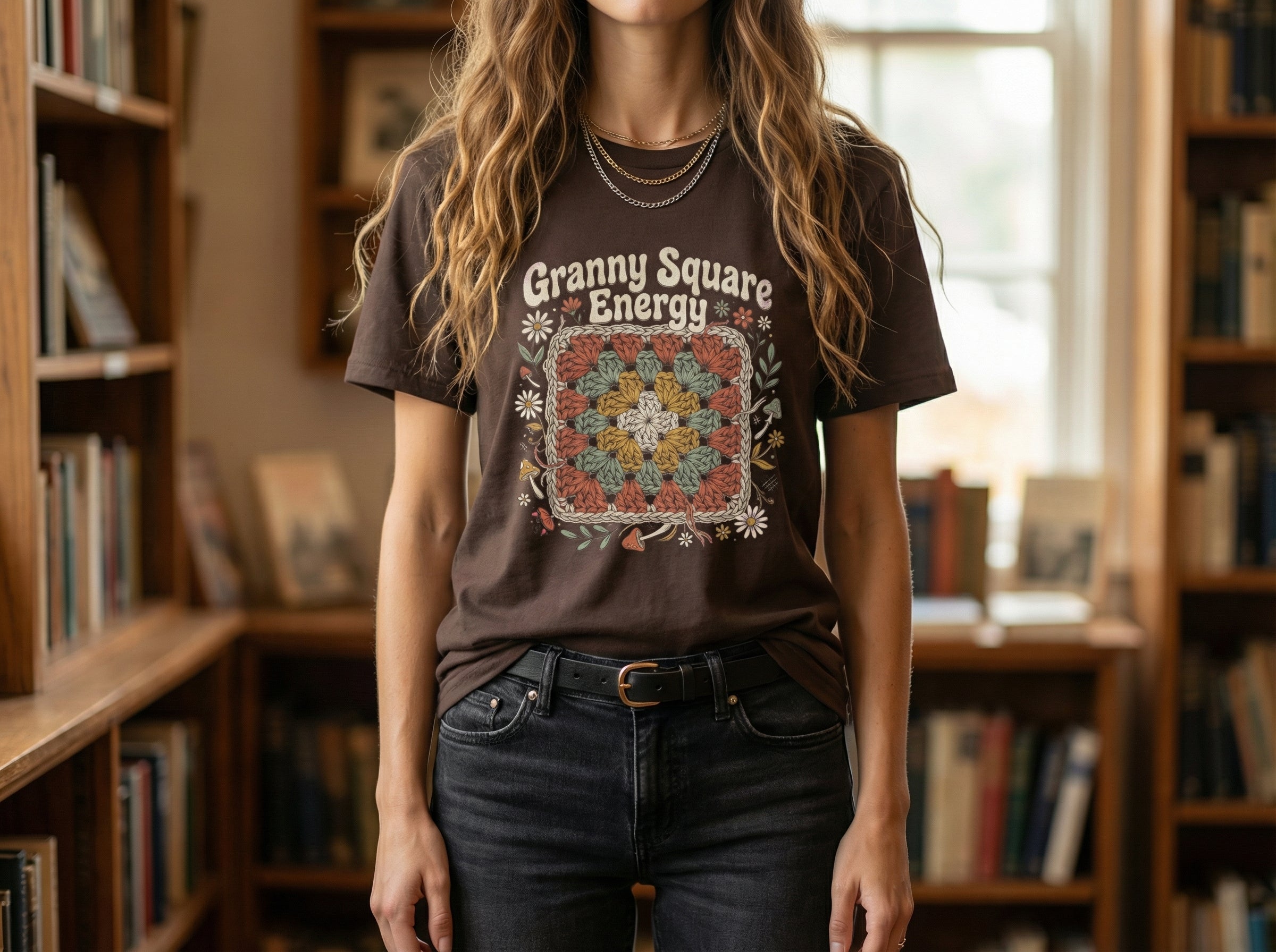 Model wearing the shirt