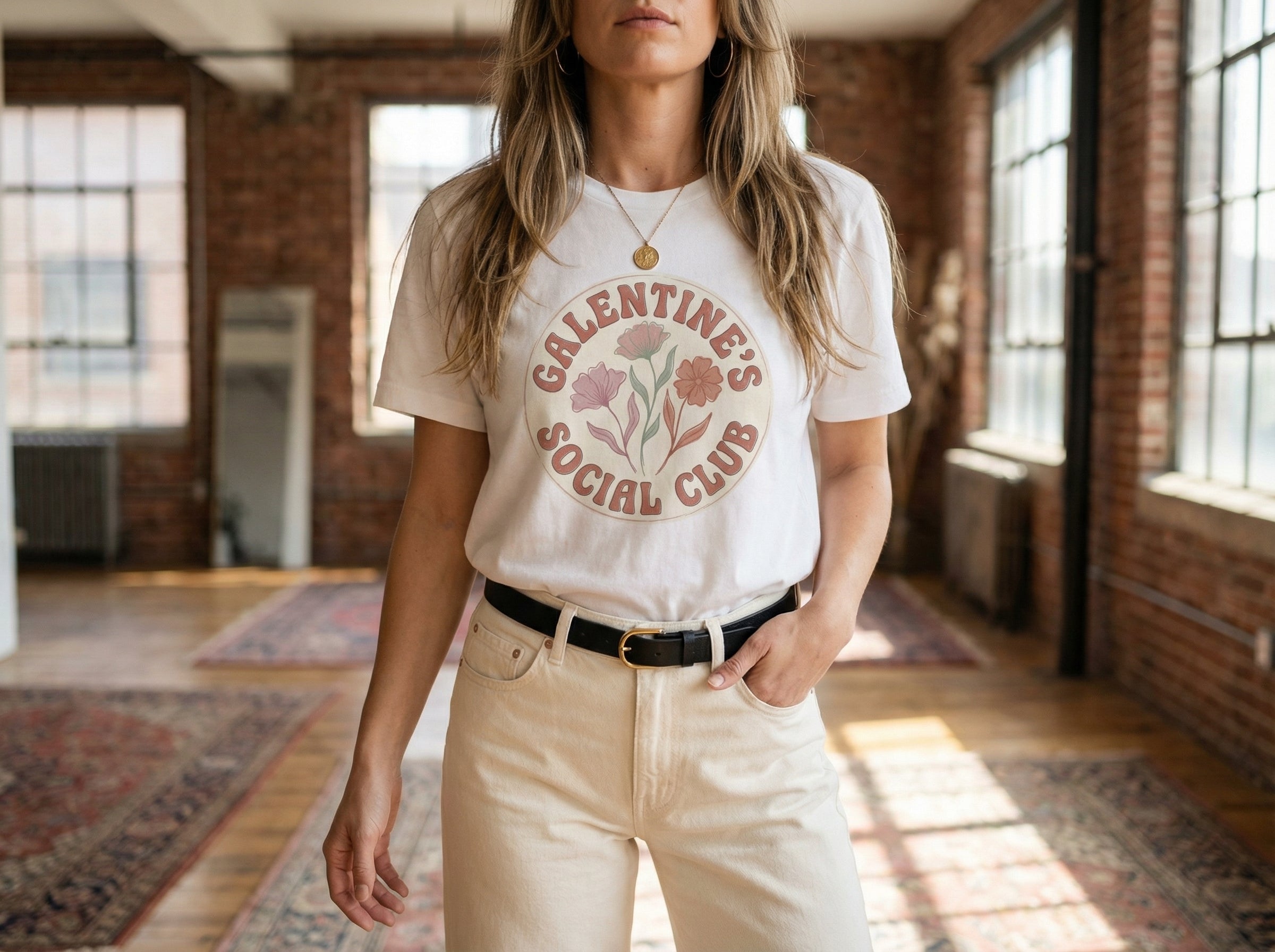 Model wearing the shirt