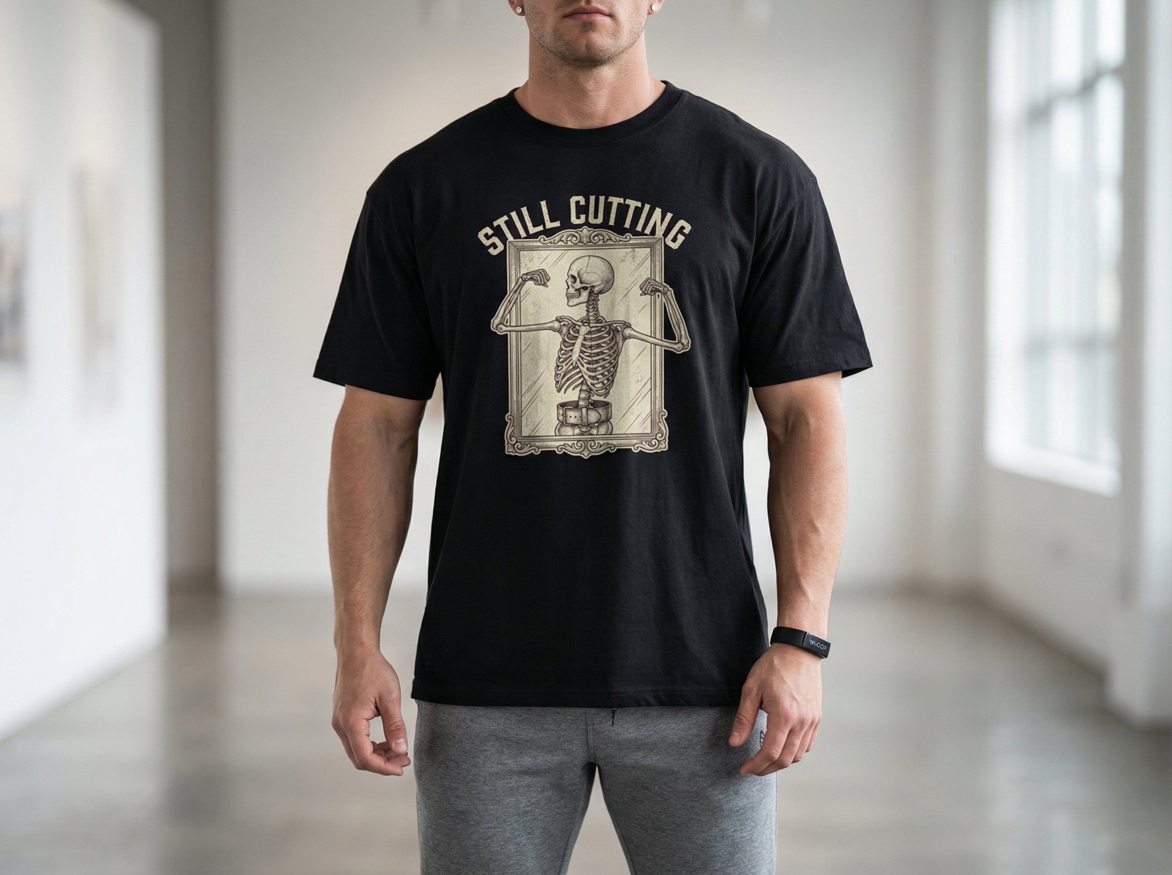 Model wearing the shirt