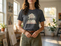 Model wearing the shirt