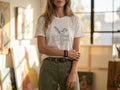 Model wearing the shirt
