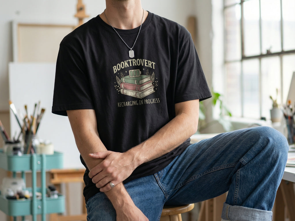 Model wearing the shirt