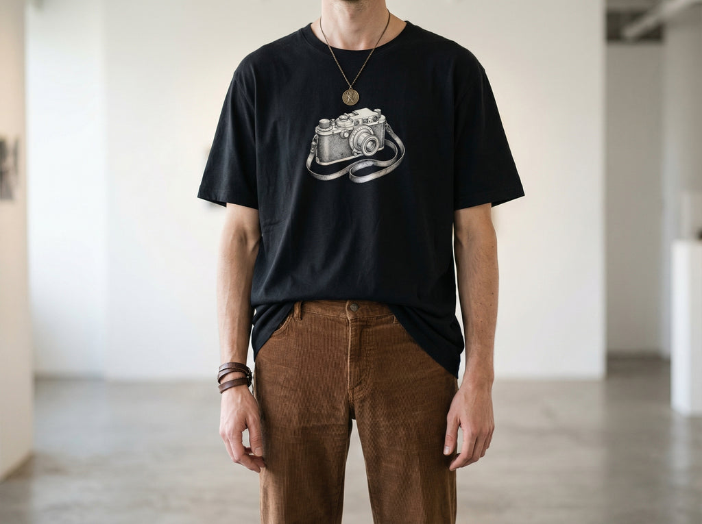 Model wearing the shirt