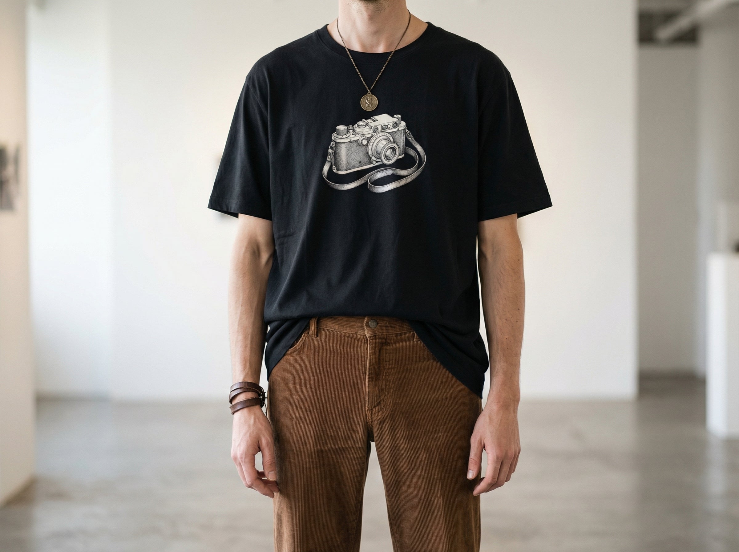 Model wearing the shirt