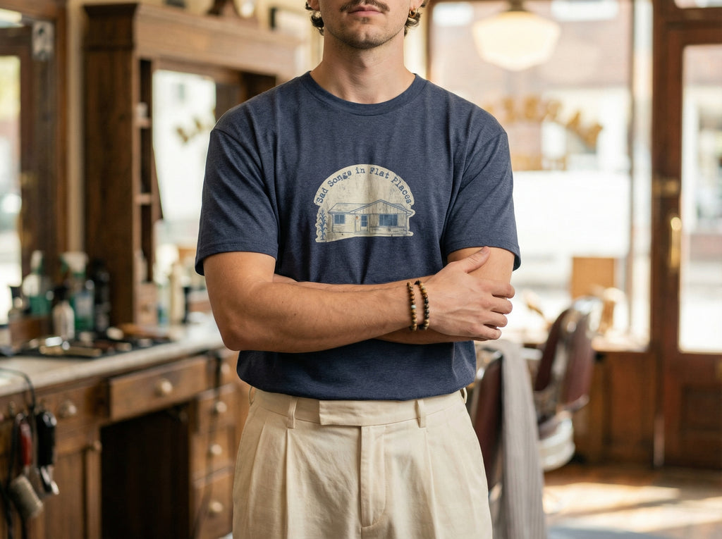 Model wearing the shirt
