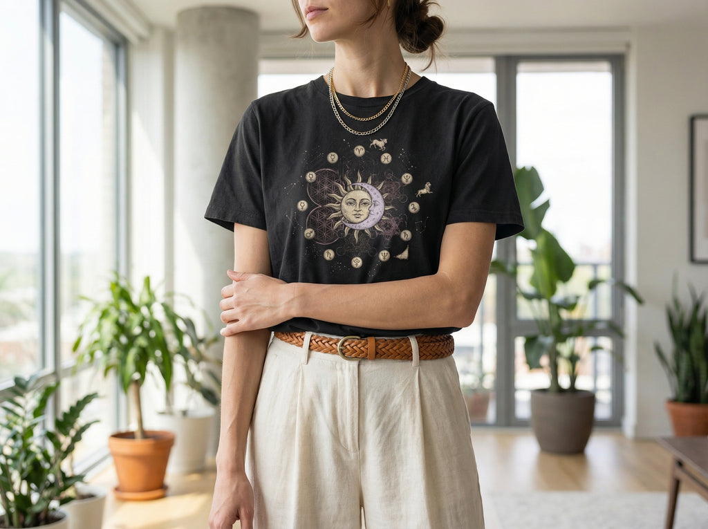 Model wearing the shirt