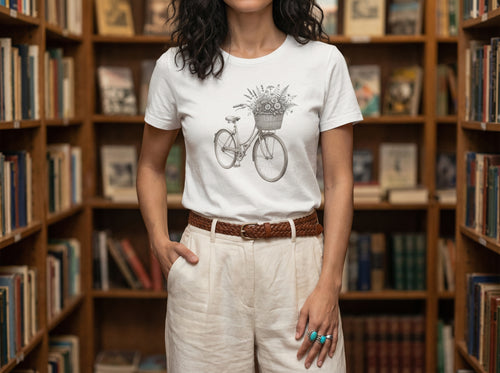 Model wearing the shirt
