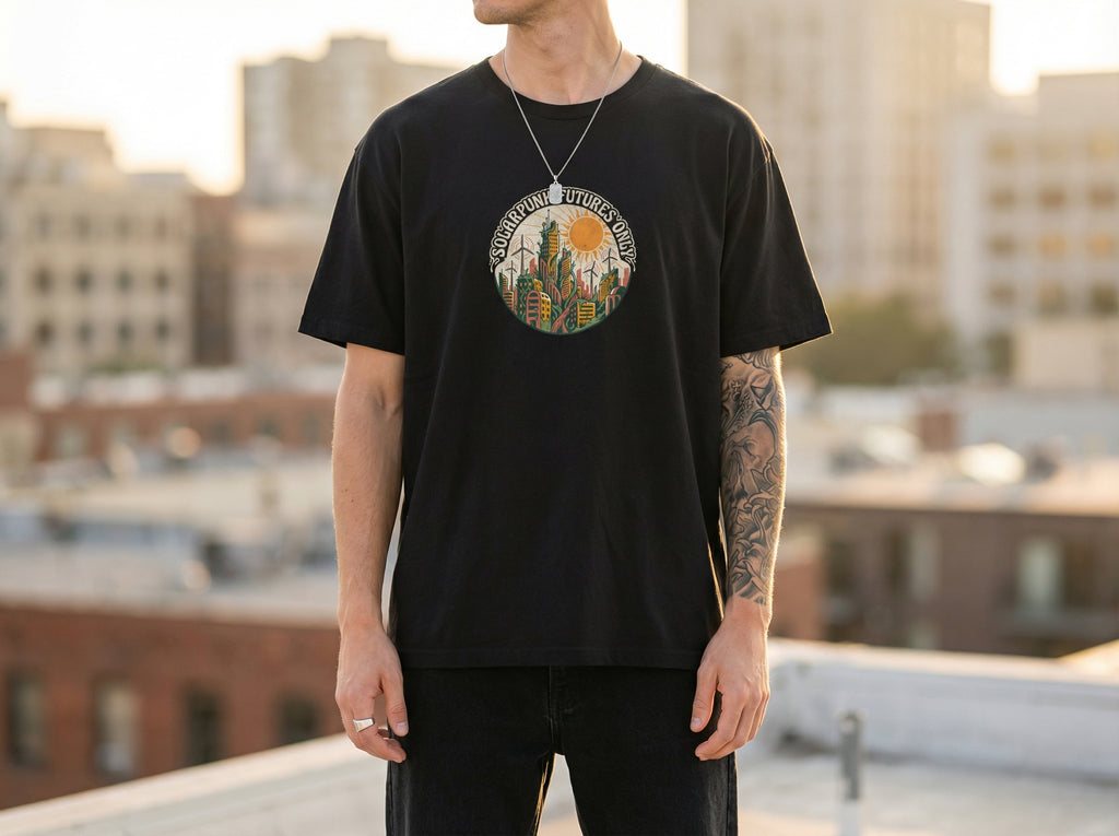 Model wearing the shirt