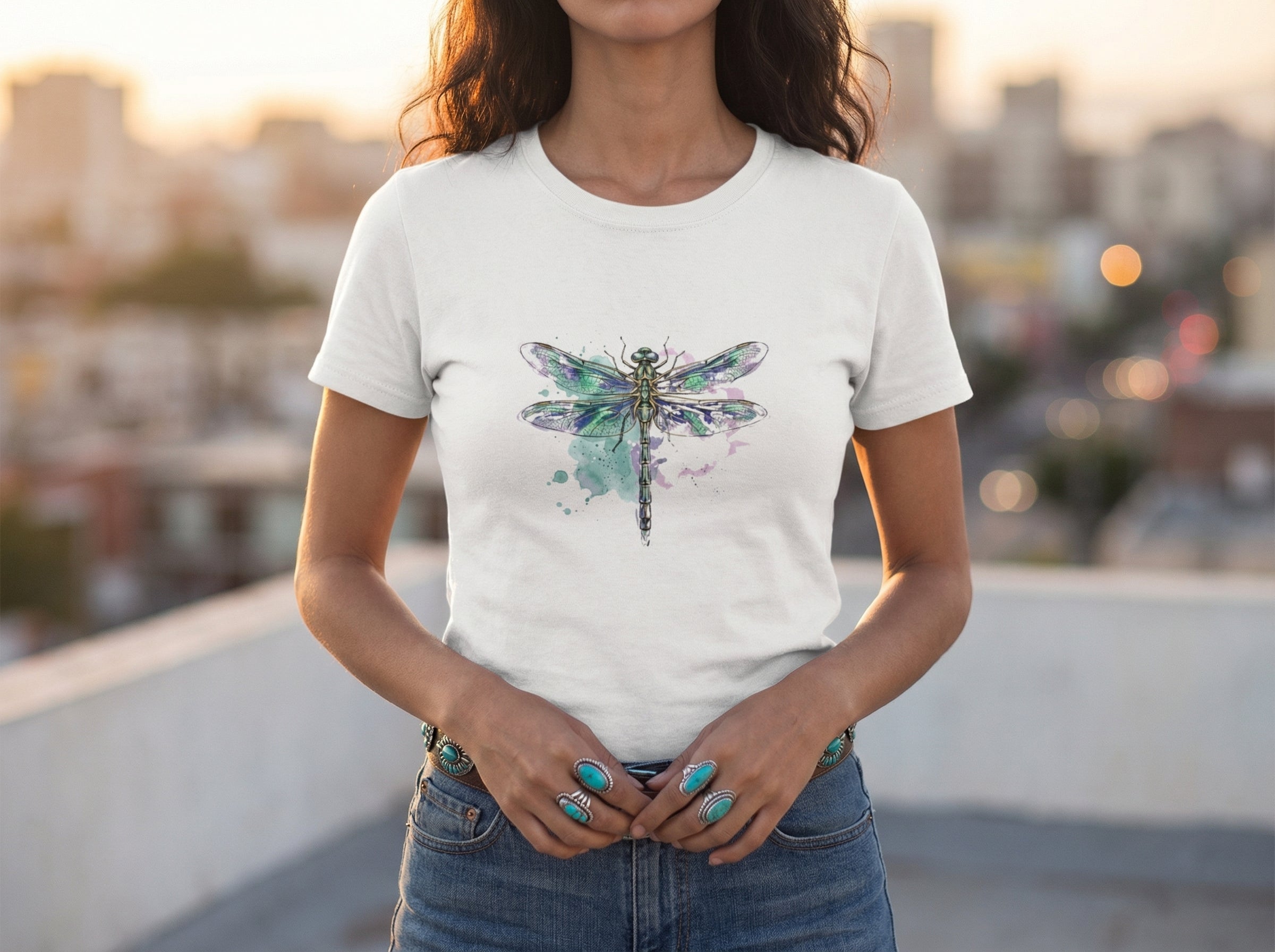 Model wearing the shirt