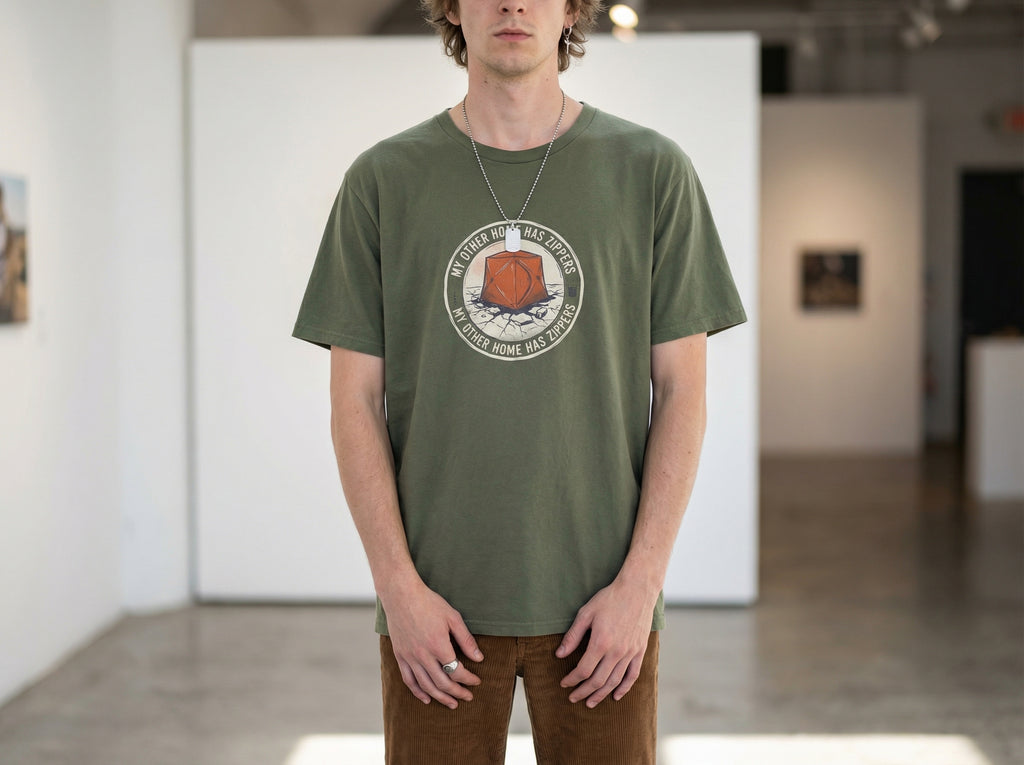 Model wearing the shirt