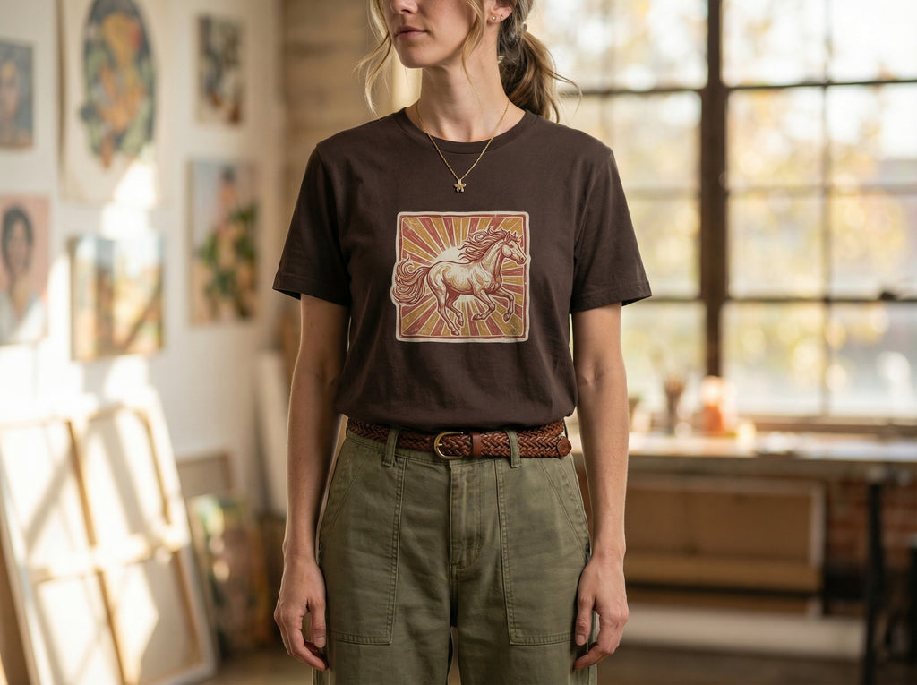 Model wearing the shirt