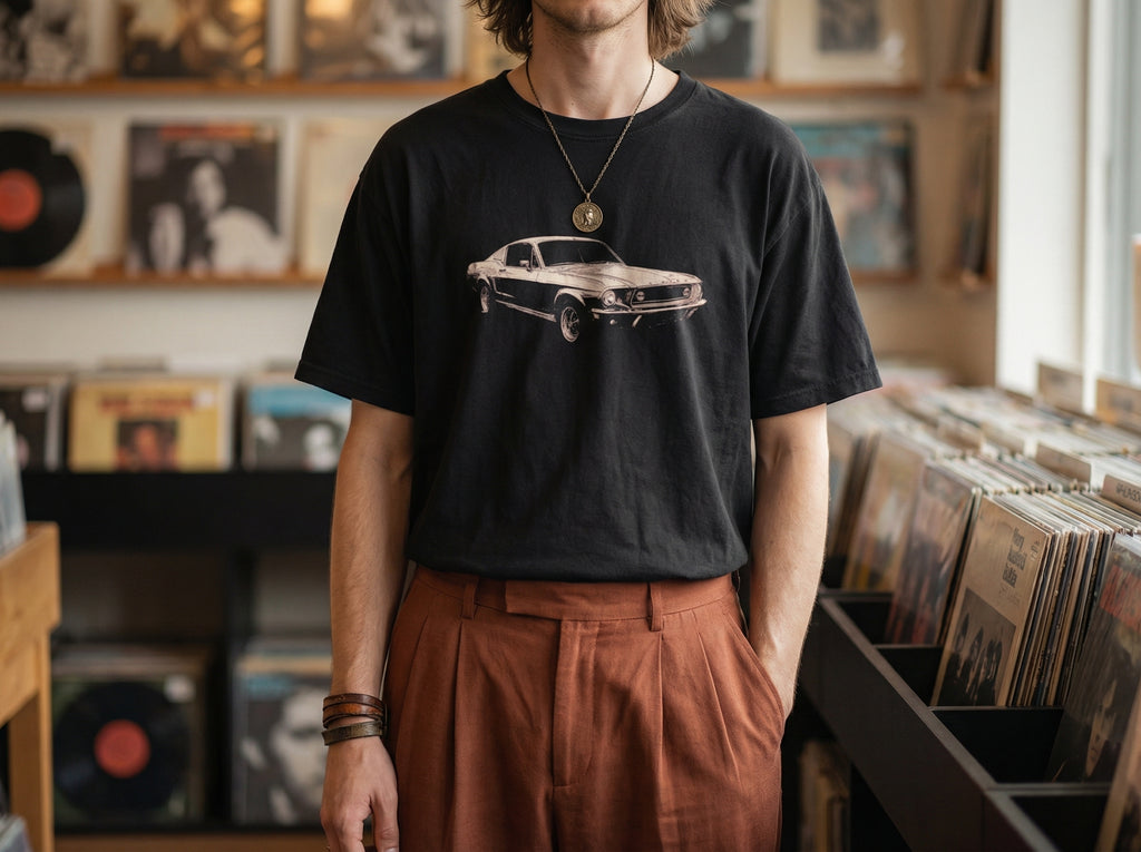 Model wearing the shirt