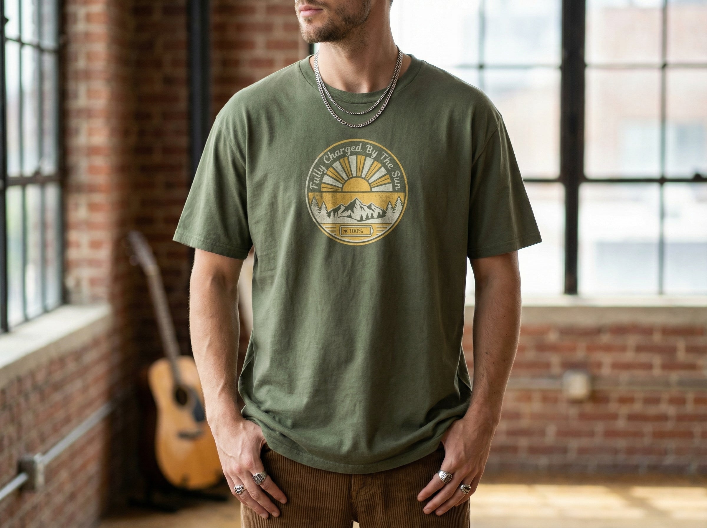 Model wearing the shirt