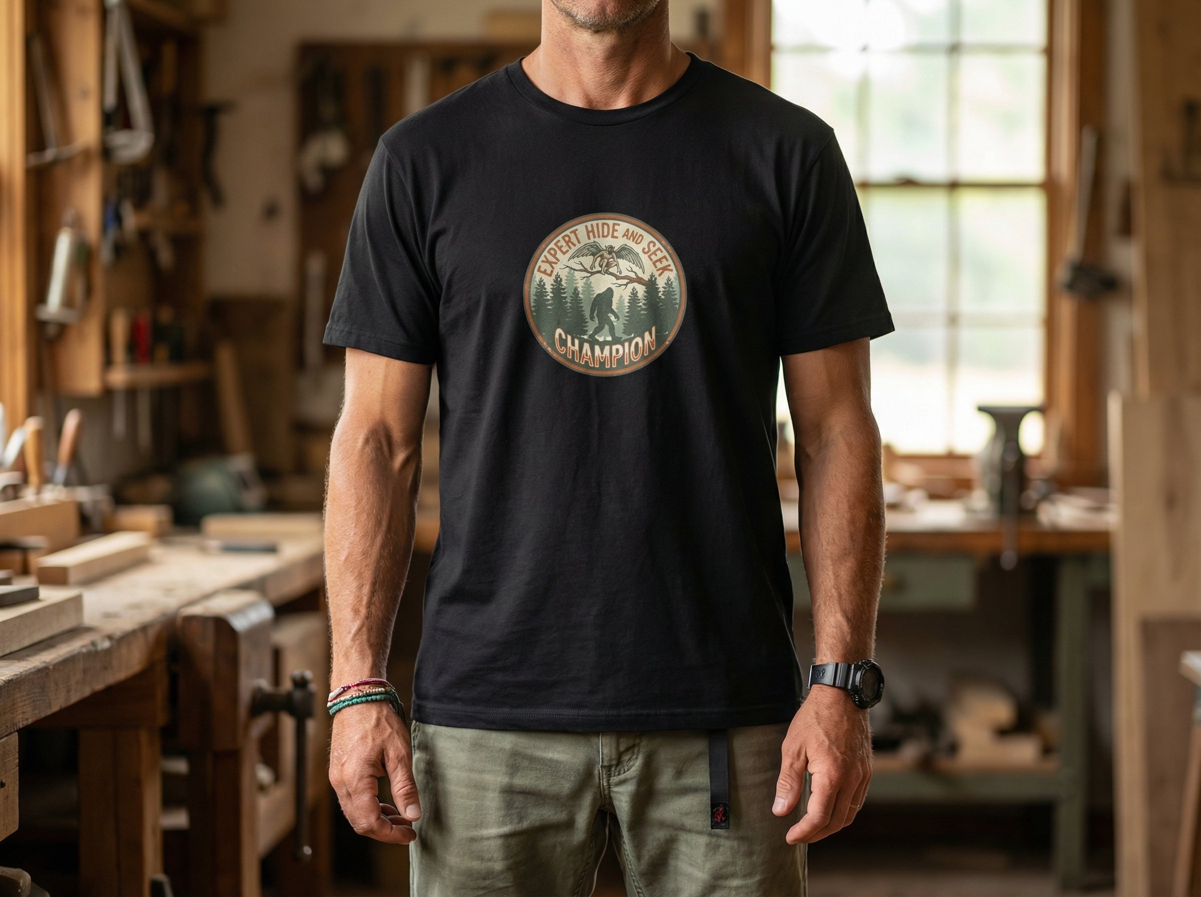 Model wearing the shirt