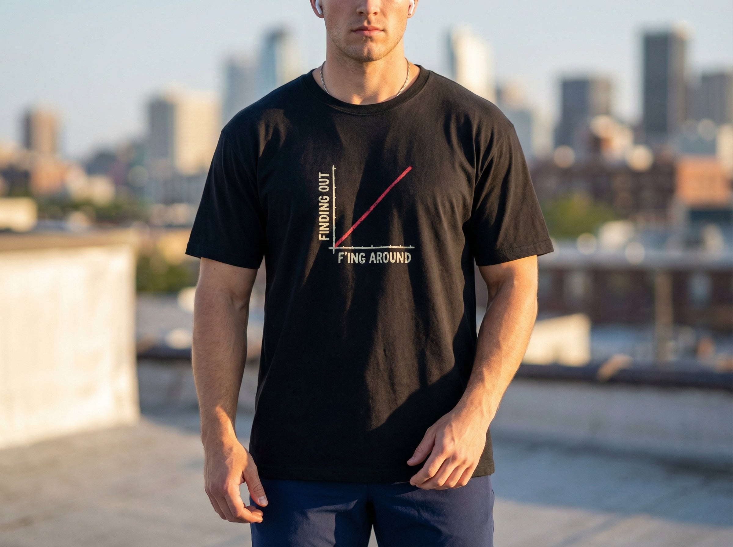 Model wearing the shirt