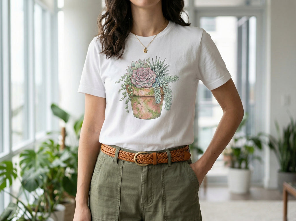 Model wearing the shirt