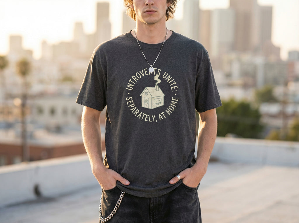 Model wearing the shirt