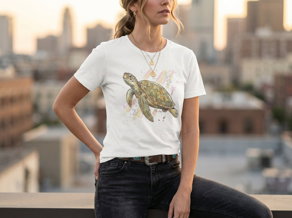 Model wearing the shirt