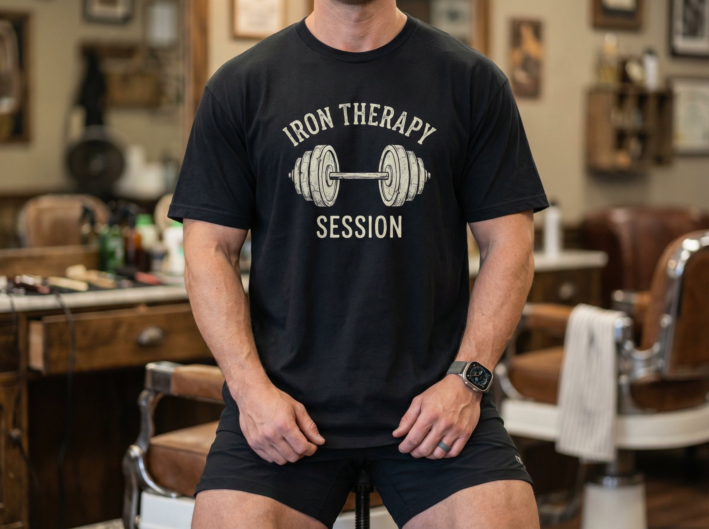 Model wearing the shirt