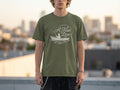 Model wearing the shirt