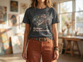 Model wearing the shirt