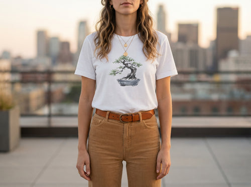 Model wearing the shirt