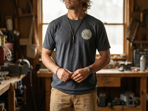 Model wearing the shirt