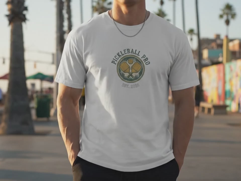 Pickleball Pro Shirt | Retro Athletic Club Vintage Tee | Gift for Pickleball Players | Unisex Social Club Aesthetic Premium Cotton T-Shirt - Product Video