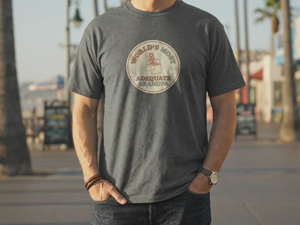 World's Most Adequate Grandpa Shirt | Funny Grandpa Shirt | Gift for Grandpa | Dad Jokes Tee | Grandparent Gift | Most Okayest Grandpa Gift - Product Video