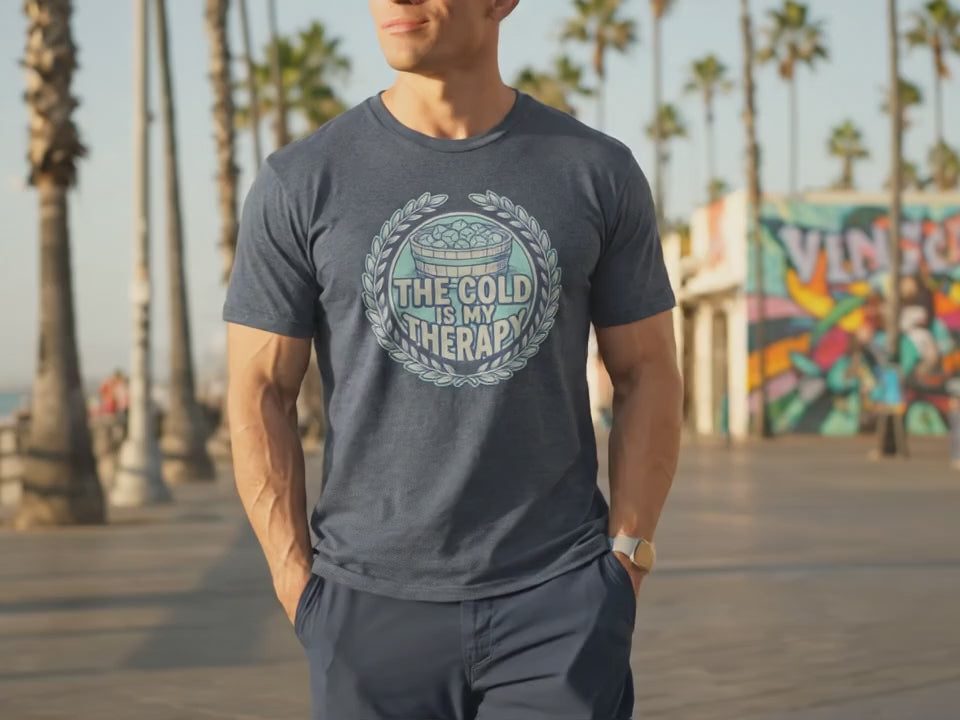 Cold Culture T-Shirt | The Cold Is My Therapy Shirt | Gift for Biohackers | Ice Bath Recovery Tee | Mental Resilience Apparel - Product Video