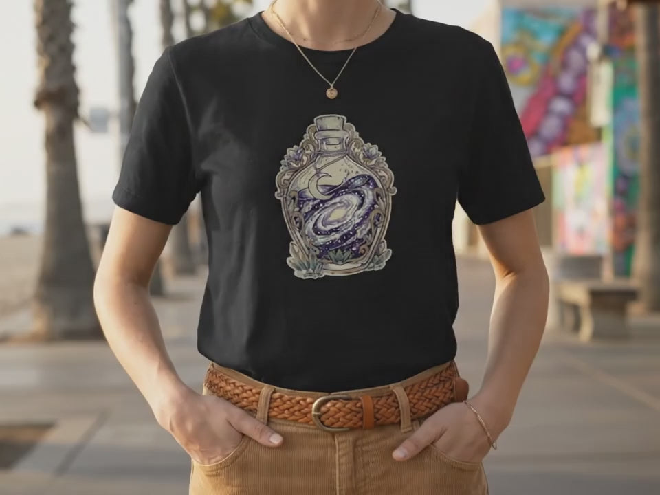 Potion Shirt | Witchy Spiritual Tee | Gift for Witchy Enthusiast | Celestial Potion Bottle - Product Video