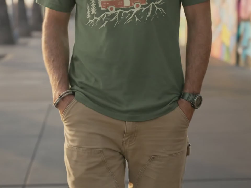 Camper Van Shirt | Retro Camper Gift | Van Life Tee | Camping Shirt - Product Video